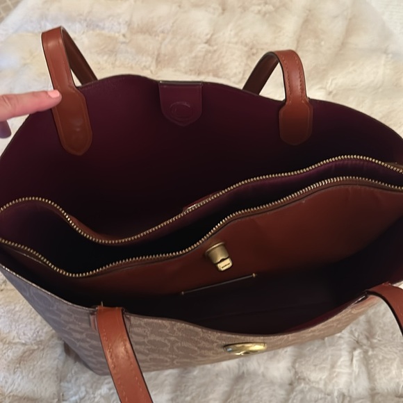 Coach purse. Signature “C” brown leather